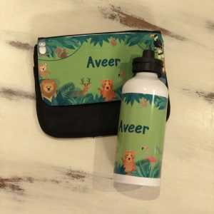 Forest Theme Water Bottle With Pencil Case