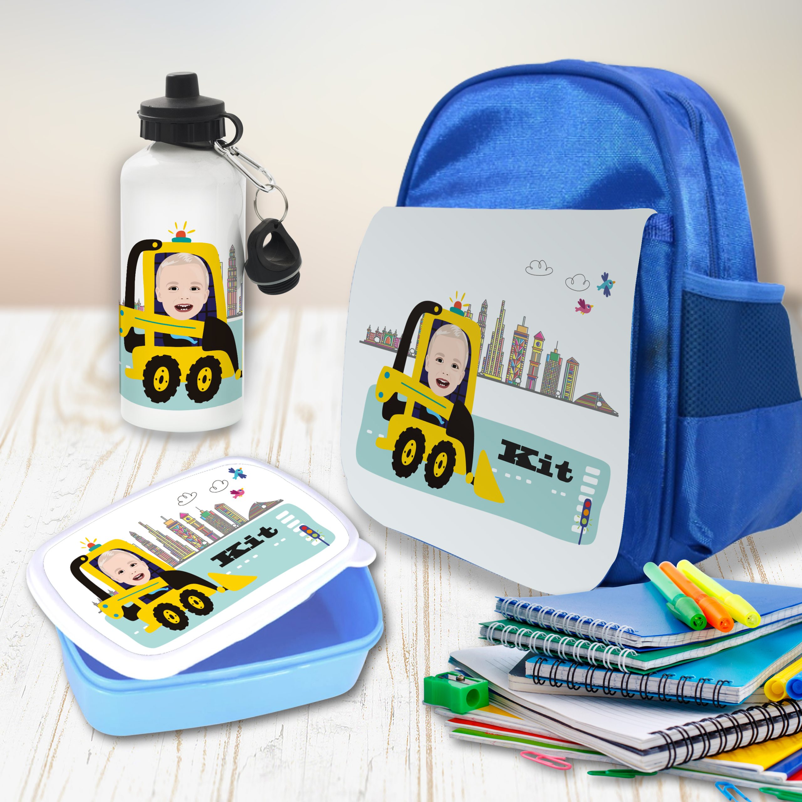 Custom bundle of backpack water bottle and a lunchbox - Image 2