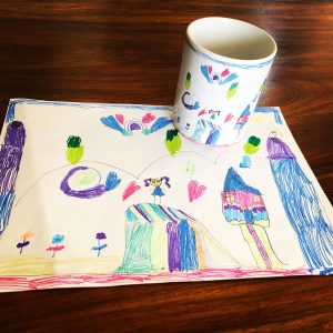 Hand drawing custom mug