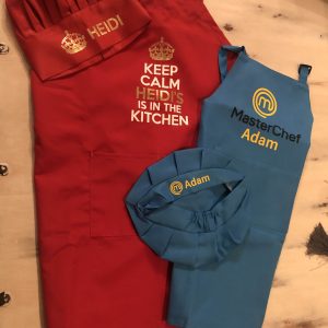 Kid Apron With Adult Apron