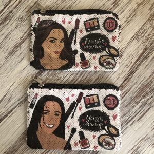Sequin makeup bag