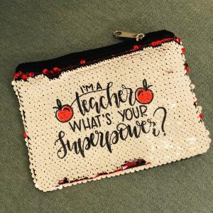 I am a teacher makeup bag