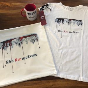 Custom bundle of a towel, T-shirt, and a mug