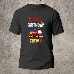 Fire fighting birthday theme t-shirt