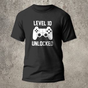 Birthday Level unlocked black t-shirt