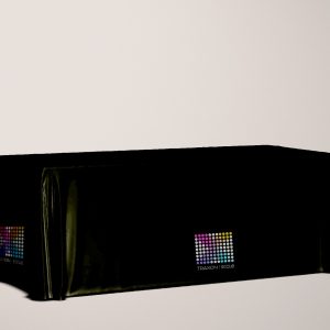 pens, notebook & a table cloth