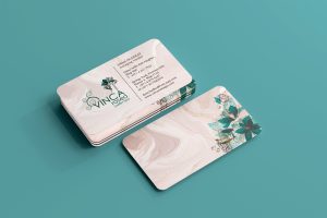 Vinca Roses Business Card Design