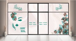 Vinca Rosea Front Shop Door Design