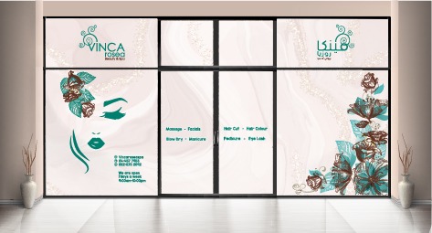 Vinca Rosea Front Shop Door Design